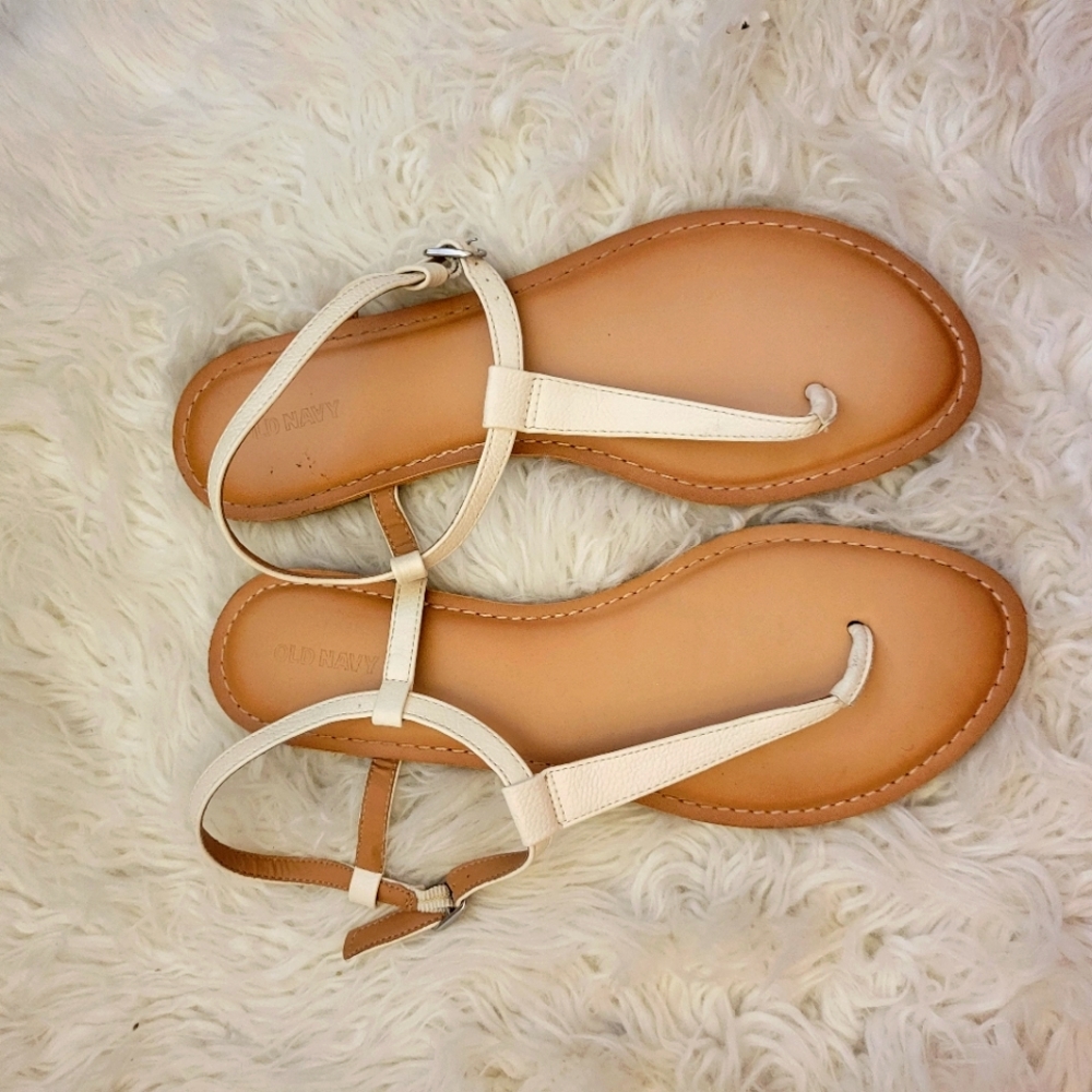 Strappy White Summer Sandals
